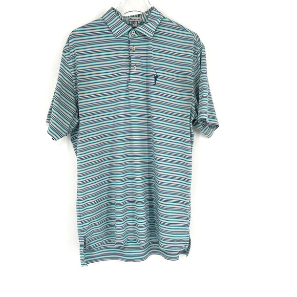 Peter Millar Polo Mens M Blue Golf Performance Traditions Course Arnold Palmer - Picture 1 of 7